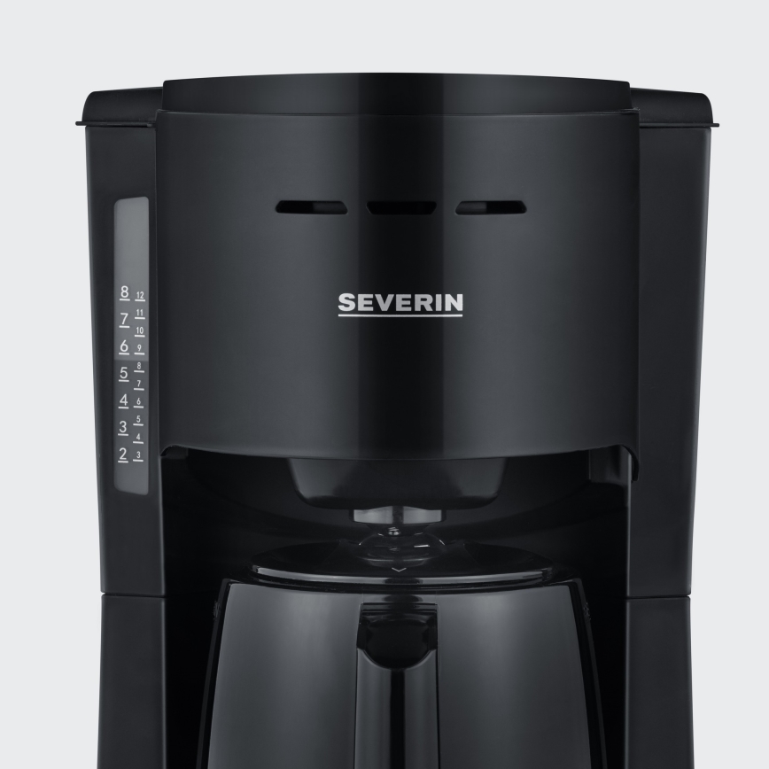 Severin KA 9306 - Καφετιέρα με θερμική κανάτα 1 l 1000W/230V μαύρη