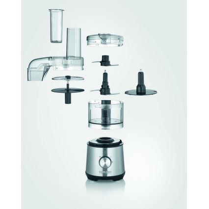 Severin KM 3865 - Ηλεκτρικός ψιλοκόπτης τροφίμων 400W/230V ανοξείδωτο/μαύρο