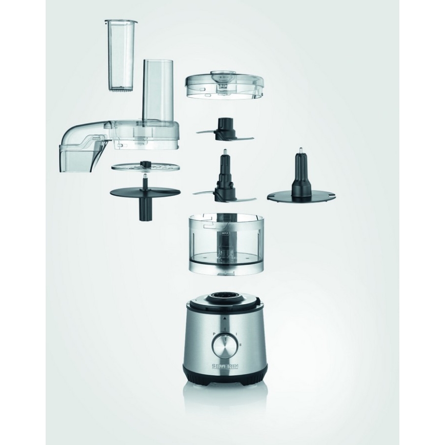 Severin KM 3865 - Ηλεκτρικός ψιλοκόπτης τροφίμων 400W/230V ανοξείδωτο/μαύρο