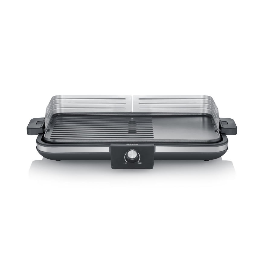 Severin PG 8564 - Επιτραπέζιο ηλεκτρικό γκριλ 2300W/230V 50x30 cm μαύρο