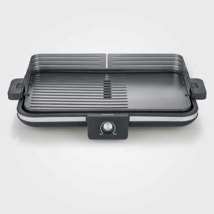 Severin PG 8564 - Επιτραπέζιο ηλεκτρικό γκριλ 2300W/230V 50x30 cm μαύρο
