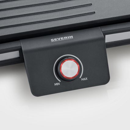Severin PG 8564 - Επιτραπέζιο ηλεκτρικό γκριλ 2300W/230V 50x30 cm μαύρο