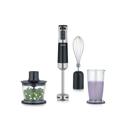 Severin SM 3772 - Ραβδομπλέντερ με αξεσουάρ 600W/230V ανοξείδωτο/μαύρο