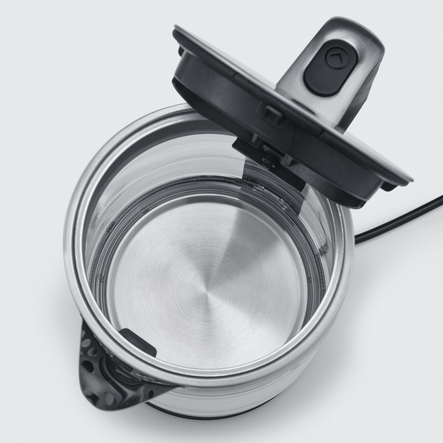 Severin WK 3420 - Ηλεκτρικός βραστήρας 1,7 l 2200W/230V, ανοξείδωτος με γυάλινο δοχείο