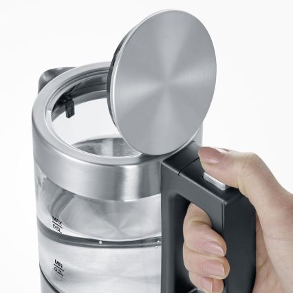 Severin WK 3472 - Γρήγορος ηλεκτρικός βραστήρας 0,5 l 1100W/230V ανοξείδωτος χάλυβας/γυαλί