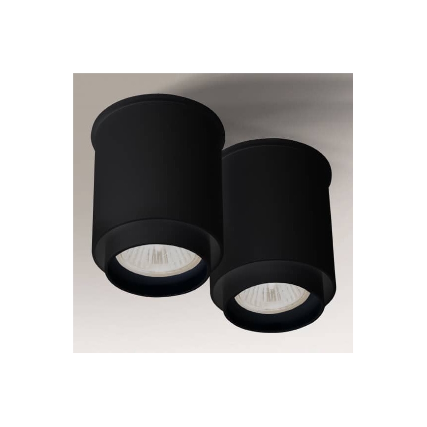 Shilo - Σποτ 2xGU10/15W/230V μαύρο