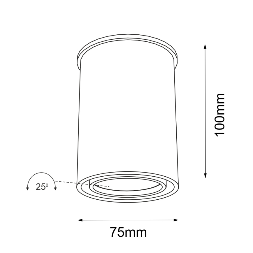 Shilo - Σποτ 1xGU10/15W/230V μαύρο