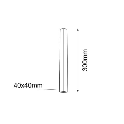 Shilo - Φωτιστικό οροφής 1xGU10/15W/230V μαύρο