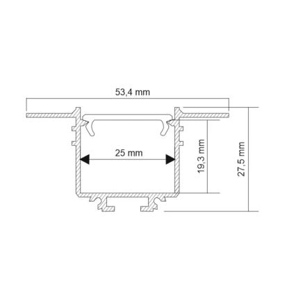 Shilo - LED Χωνευτό φωτιστικό LED/32W/230V 3000K CRI 90 μαύρο