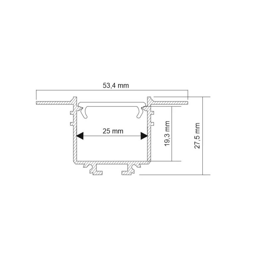 Shilo - LED Χωνευτό φωτιστικό LED/32W/230V 3000K CRI 90 μαύρο