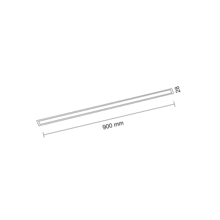 Shilo - Εντοιχιζόμενο φωτιστικό οροφής LED/9W/230V 3000K CRI 90 μαύρο