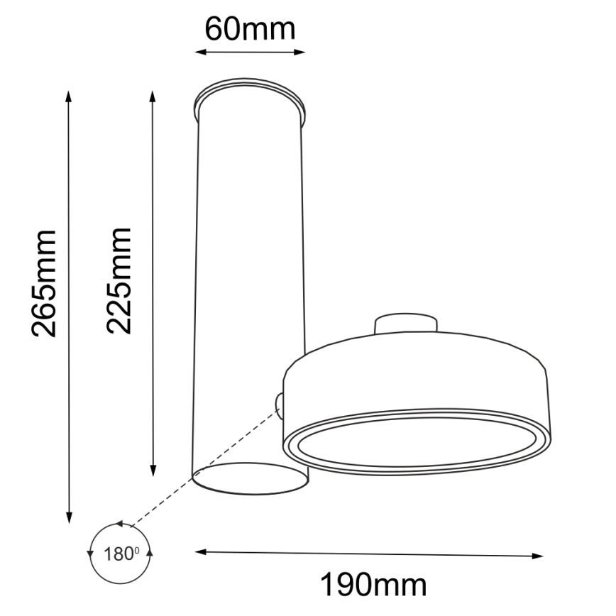 Shilo - Σποτ 1xGU10/15W/230V μαύρο
