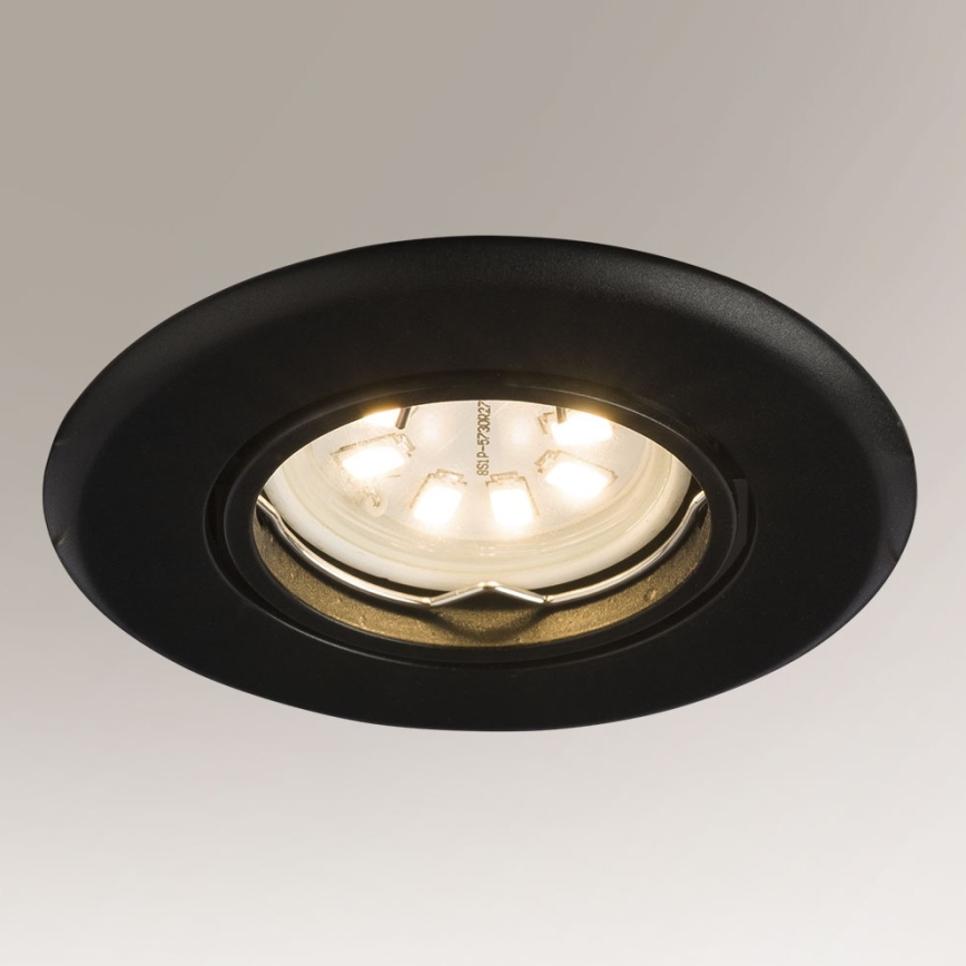 Shilo - Χωνευτό φωτιστικό 1xGU10/15W/230V μαύρο