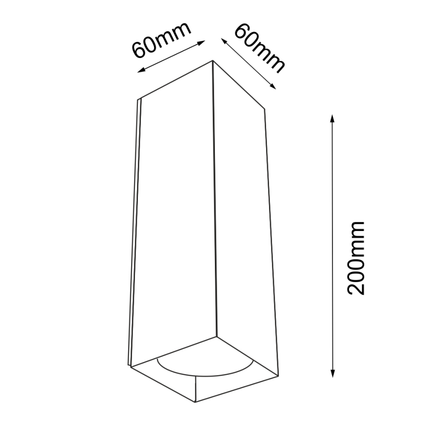 Shilo - Φωτιστικό τοίχου 2xGU10/15W/230V μαύρο