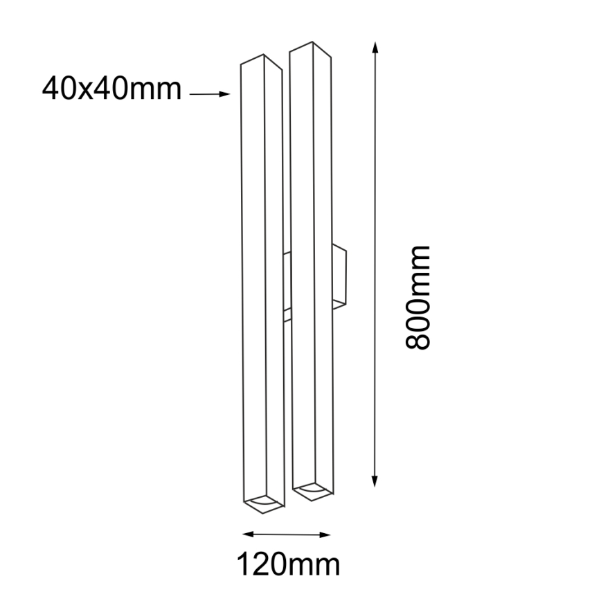 Shilo - Φωτιστικό τοίχου 4xGU10/15W/230V μαύρο