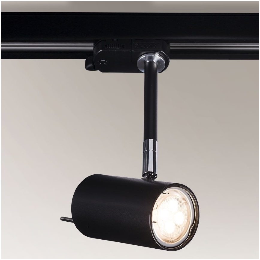 Shilo - Σποτ σε σύστημα ράγας 1xGU10/15W/230V μαύρο