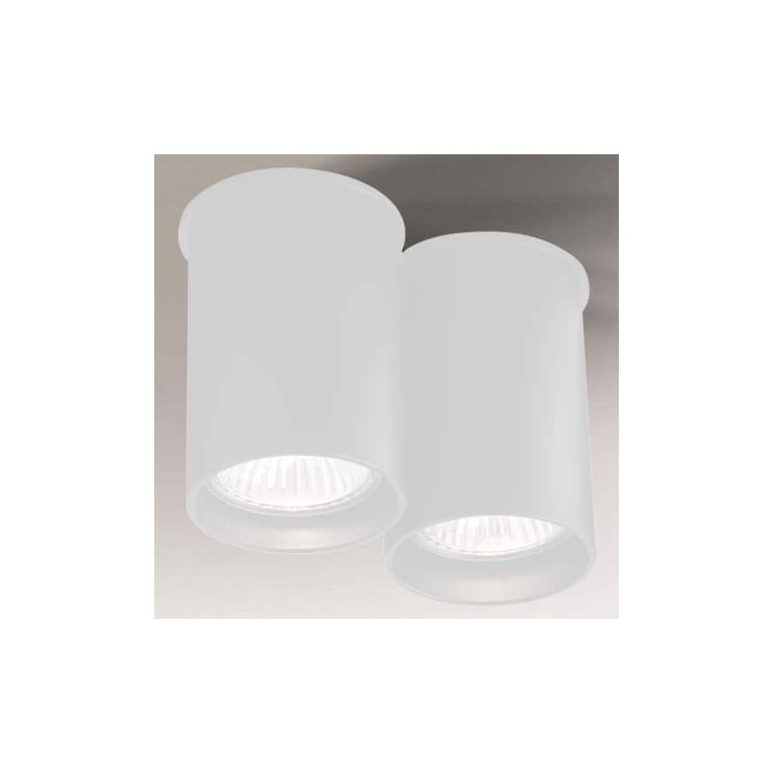 Shilo - Σποτ με 2 φώτα 2xGU10/15W/230V 9 cm λευκό
