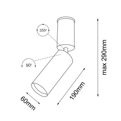 Shilo - Σποτ 1xGU10/15W/230V λευκό