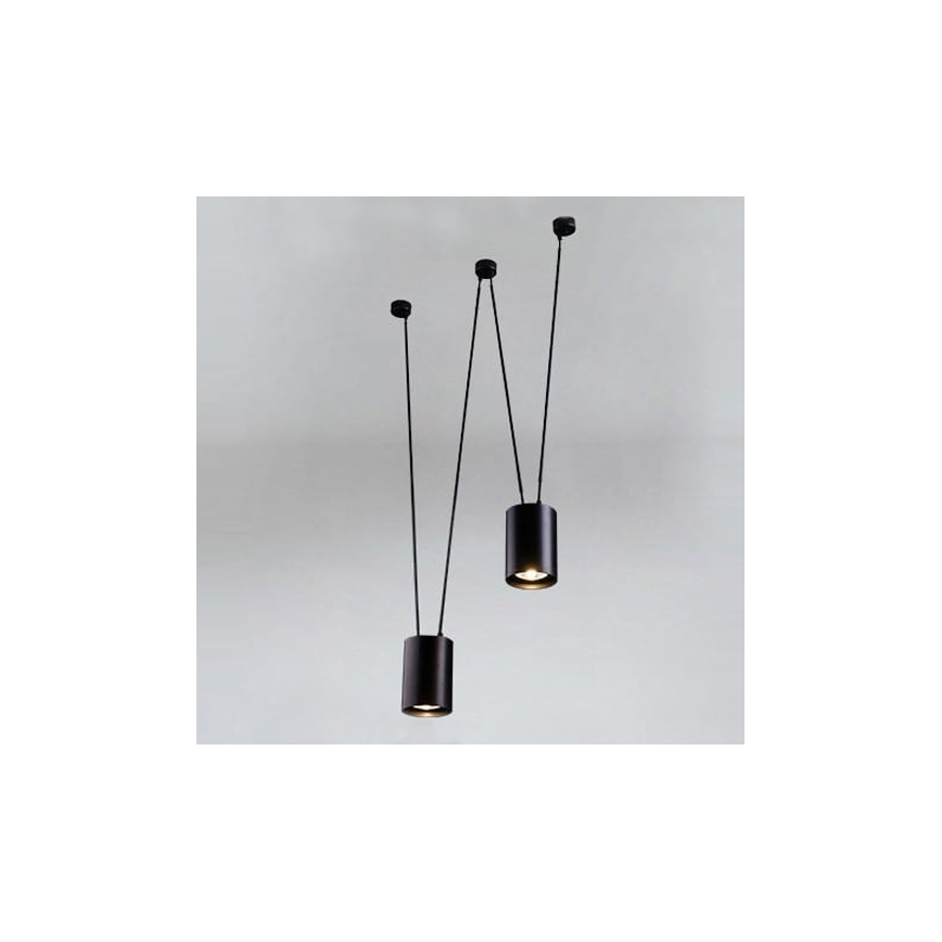 Shilo - Κρεμαστό φωτιστικό οροφής 2xGU10/15W/230V spider μαύρο