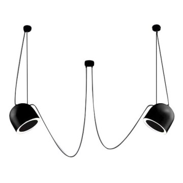 Shilo - Κρεμαστό φωτιστικό οροφής 2xE14/15W/230V spider μαύρο