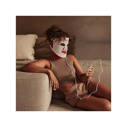 Silk’n - LED RGB θεραπευτική μάσκα προσώπου LED/5V 2000 mAh λευκή + τηλεχειριστήριο