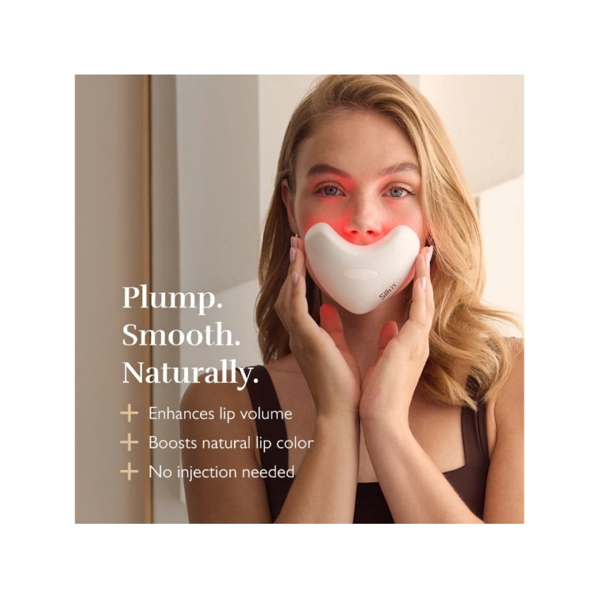 Silk’n - LED θεραπευτική μάσκα για τα χείλη LED/5V 500 mAh μπεζ