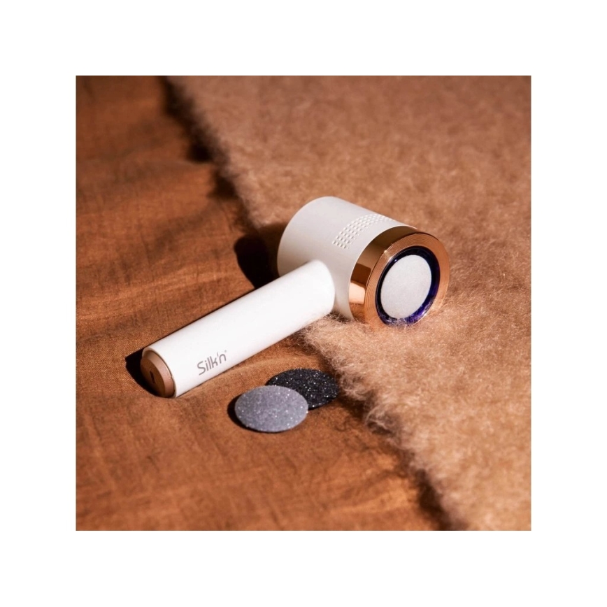 Silk’n - Ηλεκτρική λίμα για τα πέλματα VACUPEDI 5V/1500 mAh λευκή/ροζ χρυσή