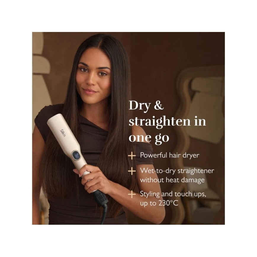Silk’n - Σεσουάρ μαλλιών 3 σε 1 SILKYAIR TRINITY 230V χρυσό