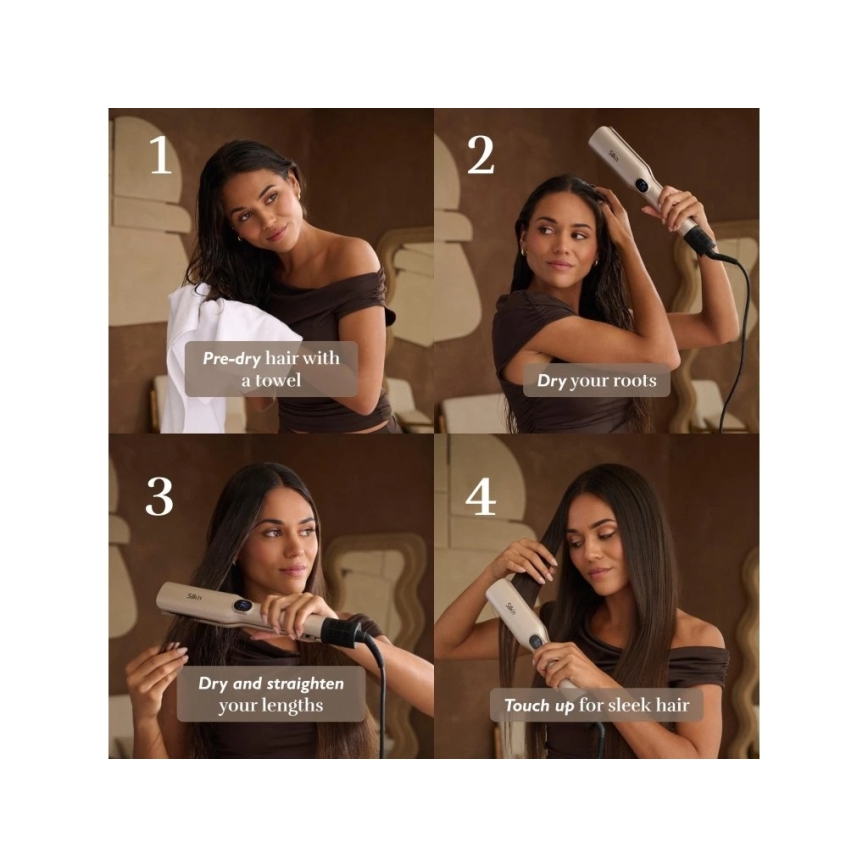 Silk’n - Σεσουάρ μαλλιών 3 σε 1 SILKYAIR TRINITY 230V χρυσό