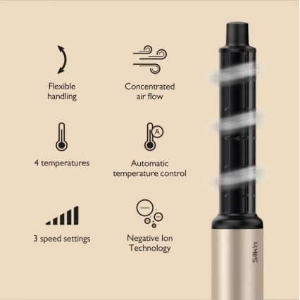 Silk’n - Σεσουάρ μαλλιών SILKYAIR FLEX 230V μαύρο/χρυσό