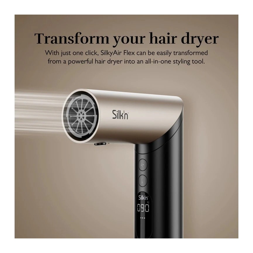 Silk’n - Σεσουάρ μαλλιών SILKYAIR FLEX 230V μαύρο/χρυσό