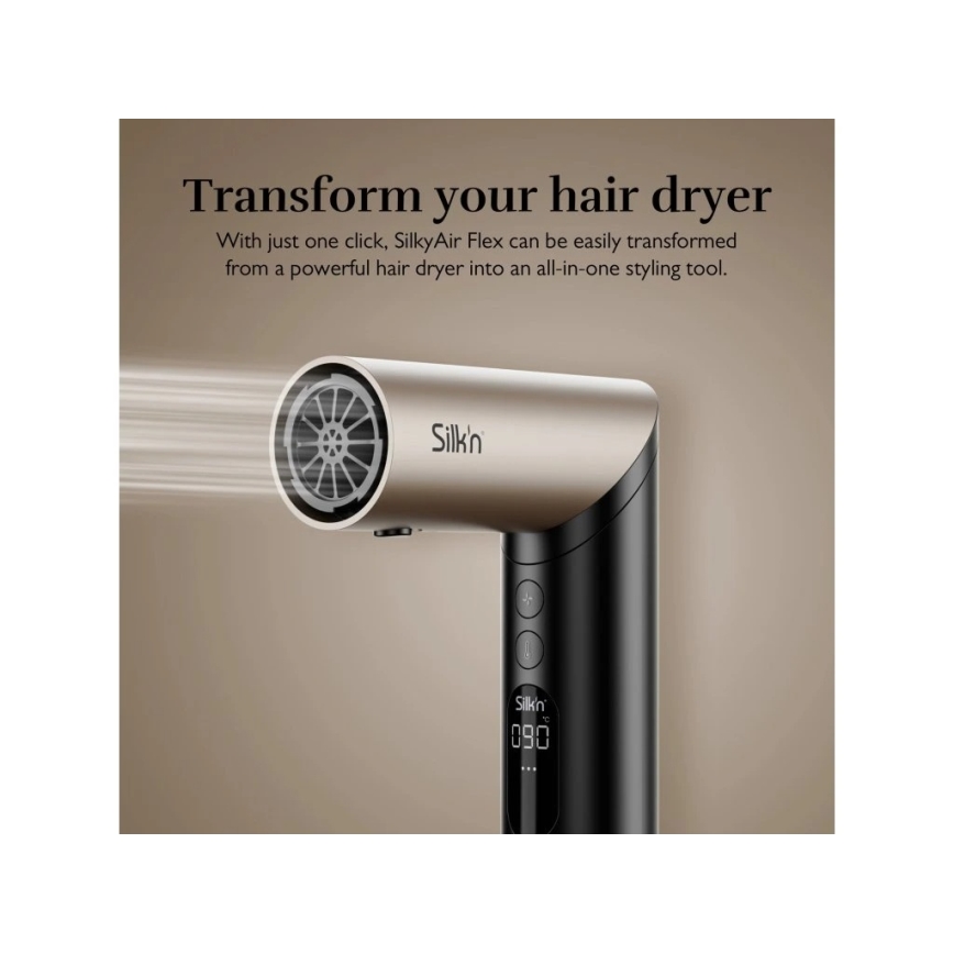 Silk’n - Πιστολάκι μαλλιών SILKYAIR FLEX 230V μαύρο/χρυσό