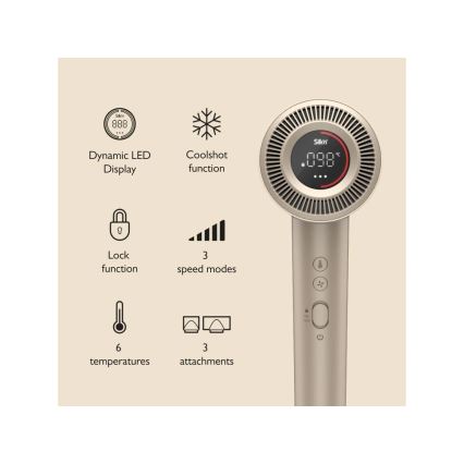 Silk’n - Πιστολάκι μαλλιών SILKYAIR PRO 1600W/230V χρυσό