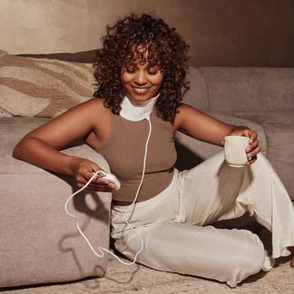 Silk’n - LED RGB Θεραπευτική μάσκα για το λαιμό LED/5V 2000 mAh λευκή + τηλεχειριστήριο