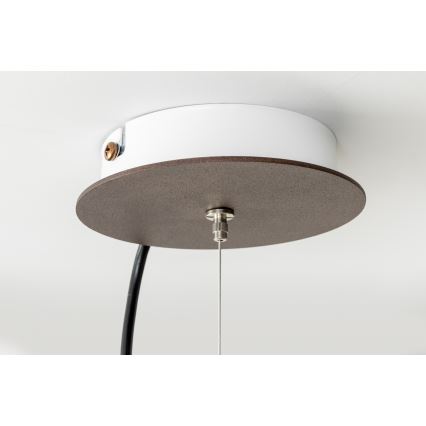 SIRU - Κρεμαστό φωτιστικό οροφής TERRA 1xE27/60W/230V μαύρο/διαφανές Venetian Γυαλί