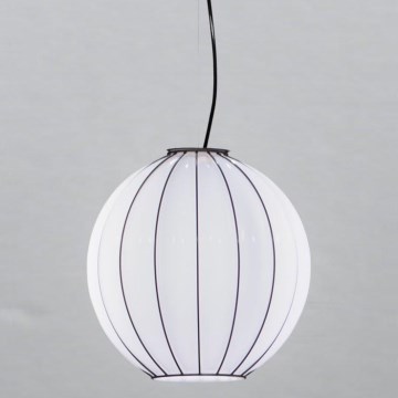 SIRU - Κρεμαστό φωτιστικό οροφής SFERA 1xE27/60W/230V διάμετρος 42 cm μαύρο/λευκό Venetian Γυαλί