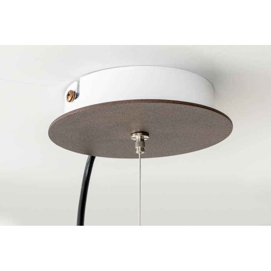 SIRU - Κρεμαστό φωτιστικό οροφής TERRA 1xE27/60W/230V μαύρο/διαφανές Venetian Γυαλί
