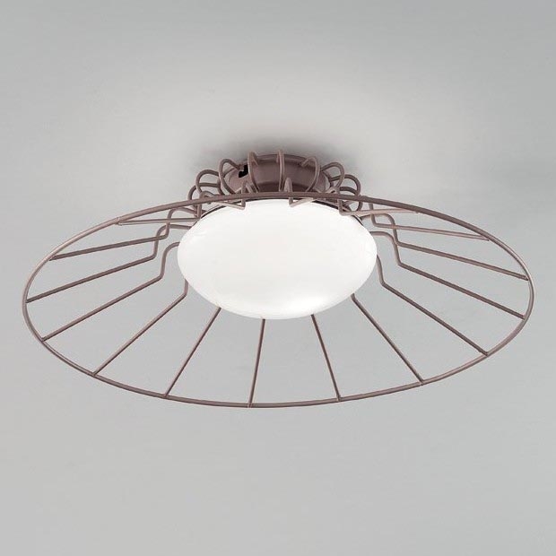 SIRU - Φωτιστικό οροφής SUNRISE 1xGX53/10W/230V καφέ/λευκό Venetian Γυαλί