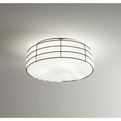 SIRU - Φωτιστικό οροφής TAMIS 3xE14/40W/230V μαύρο/λευκό Venetian Γυαλί