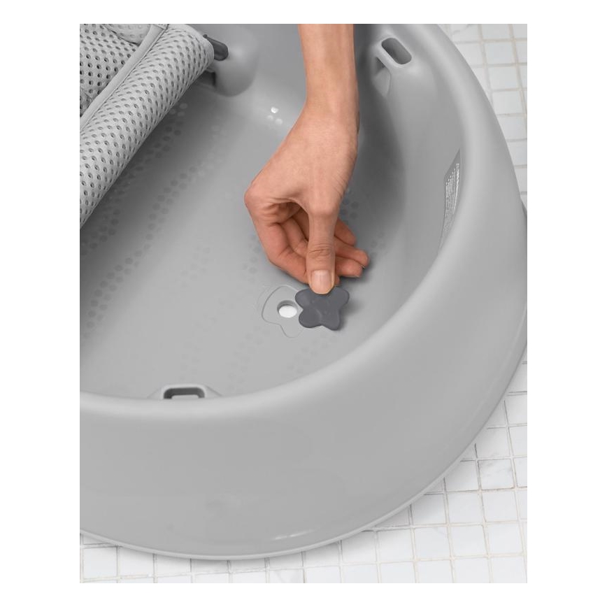 Skip Hop - Παιδική μπανιέρα με εργονομικό στρώμα MOBY 3 γκρι