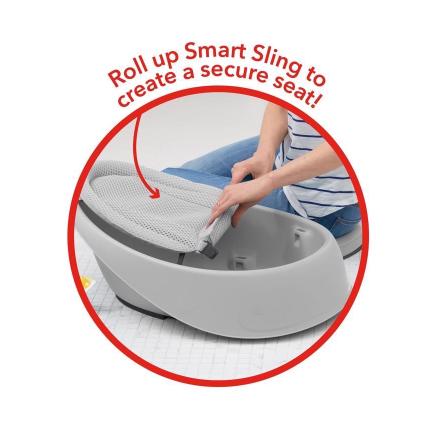 Skip Hop - Παιδική μπανιέρα με εργονομικό στρώμα MOBY 3 γκρι