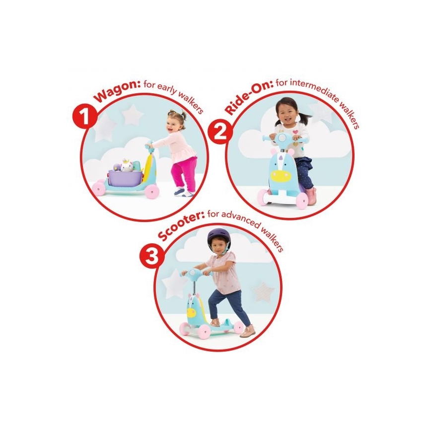 Skip Hop - Ποδήλατο Ισορροπίας 3σε1 ZOO μονόκερος 3xAAA