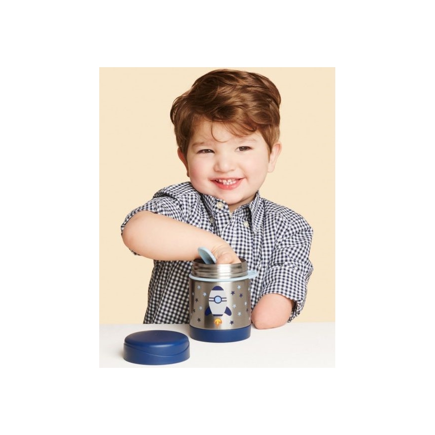 Skip Hop - Δοχείο-Θερμός τροφής με κουτάλι/πιρούνι SPARK STYLE 325 ml διαστημικός πύραυλος