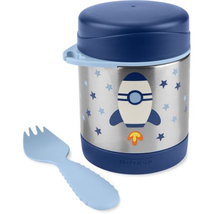 Skip Hop - Δοχείο-Θερμός τροφής με κουτάλι/πιρούνι SPARK STYLE 325 ml διαστημικός πύραυλος