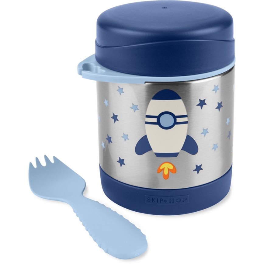 Skip Hop - Δοχείο-Θερμός τροφής με κουτάλι/πιρούνι SPARK STYLE 325 ml διαστημικός πύραυλος