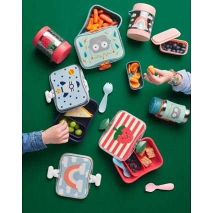 Skip Hop - Δοχείο-Θερμός τροφής με κουτάλι/πιρούνι SPARK STYLE 325 ml ουράνιο τόξο