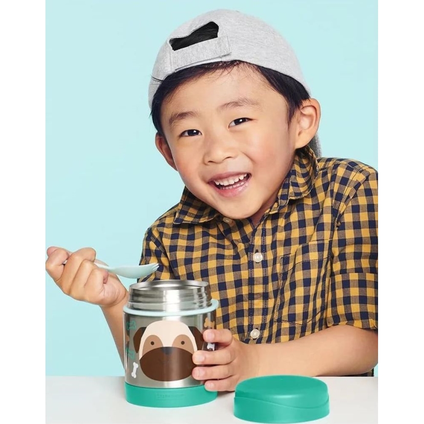 Skip Hop - Δοχείο-Θερμός τροφής  με κουτάλι/πιρούνι ZOO 325 ml γουρουνάκι