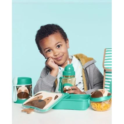Skip Hop - Δοχείο-Θερμός τροφής  με κουτάλι/πιρούνι ZOO 325 ml γουρουνάκι