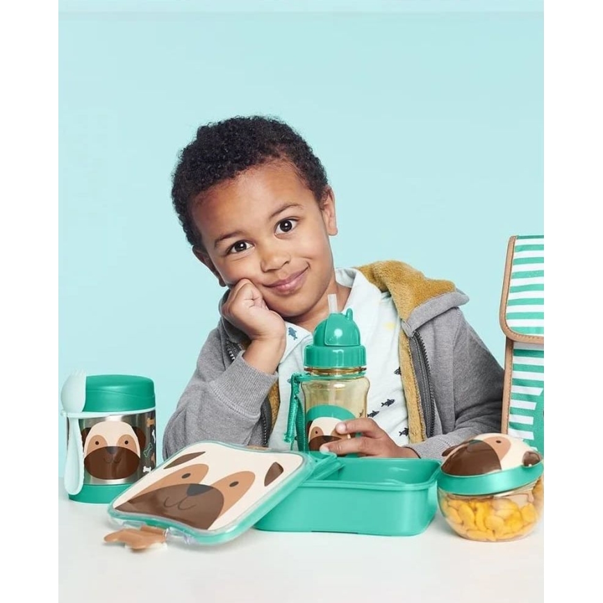 Skip Hop - Δοχείο-Θερμός τροφής  με κουτάλι/πιρούνι ZOO 325 ml γουρουνάκι