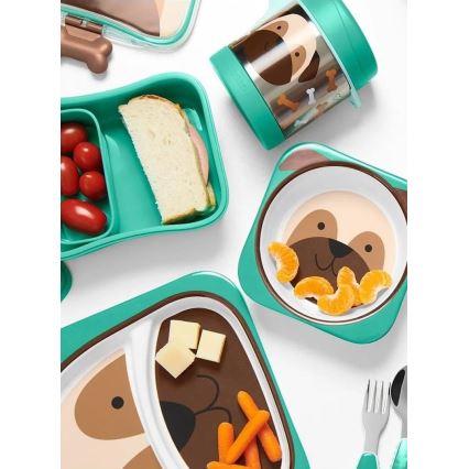 Skip Hop - Δοχείο-Θερμός τροφής  με κουτάλι/πιρούνι ZOO 325 ml γουρουνάκι